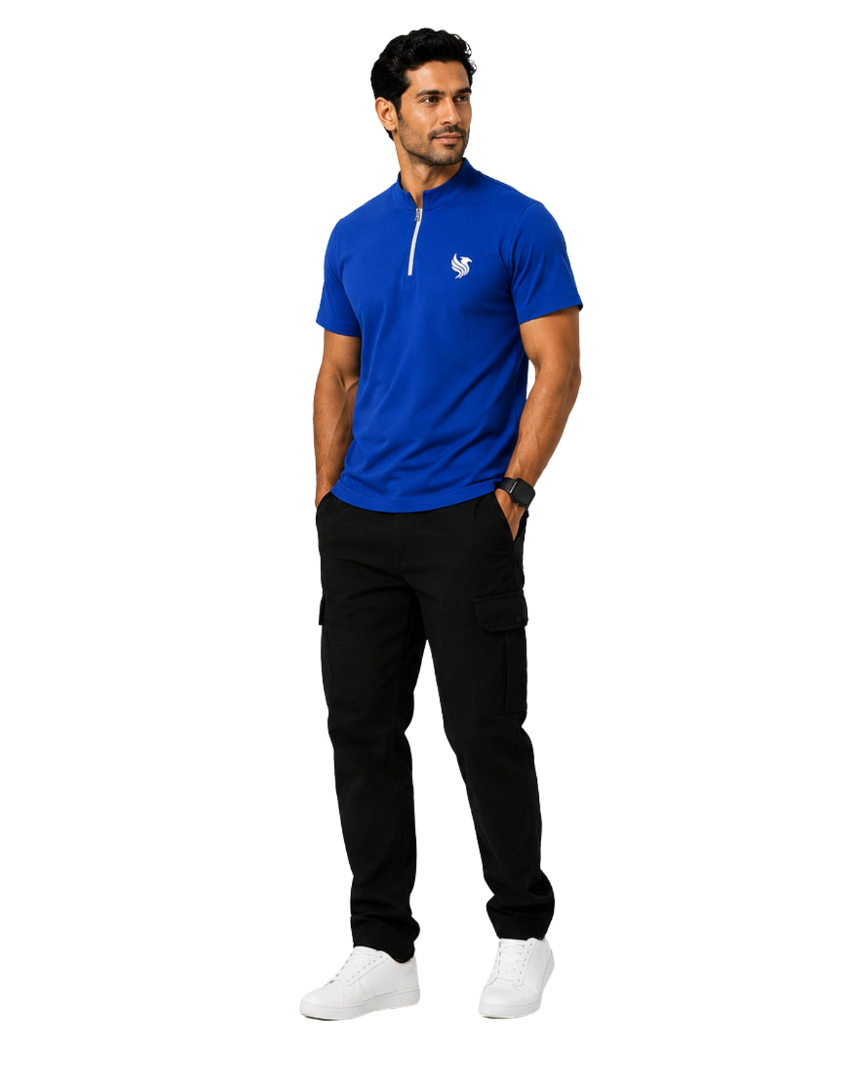 STRYYK Elevate High-Neck Tee – Royal Blue