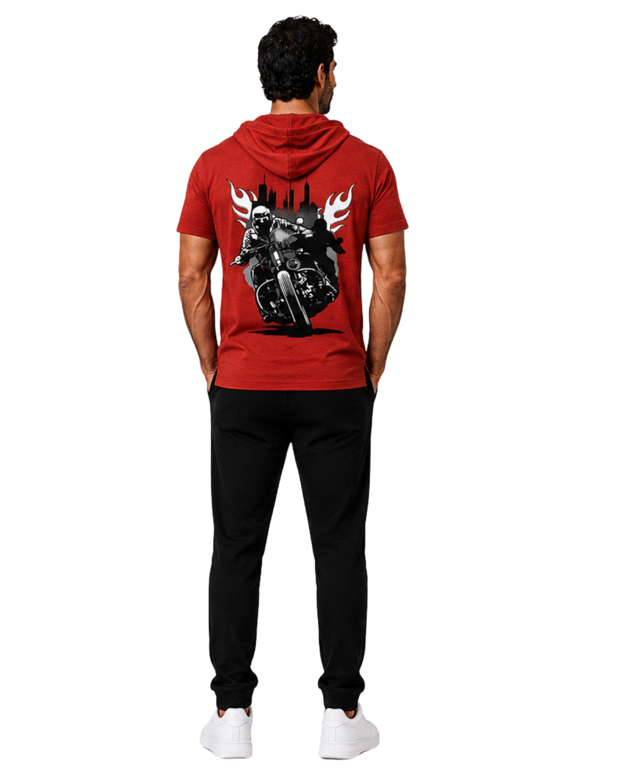 STRYYK Hustling Hooded Tee – Rust Red