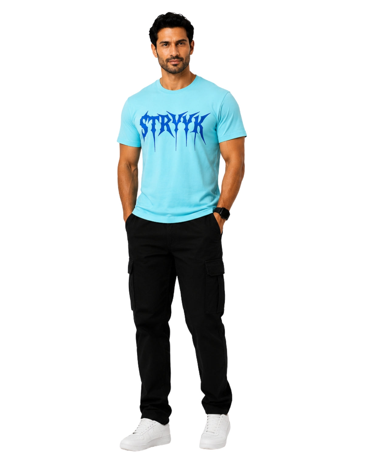STRYYK Voltage Sky Blue Graphic T-Shirt