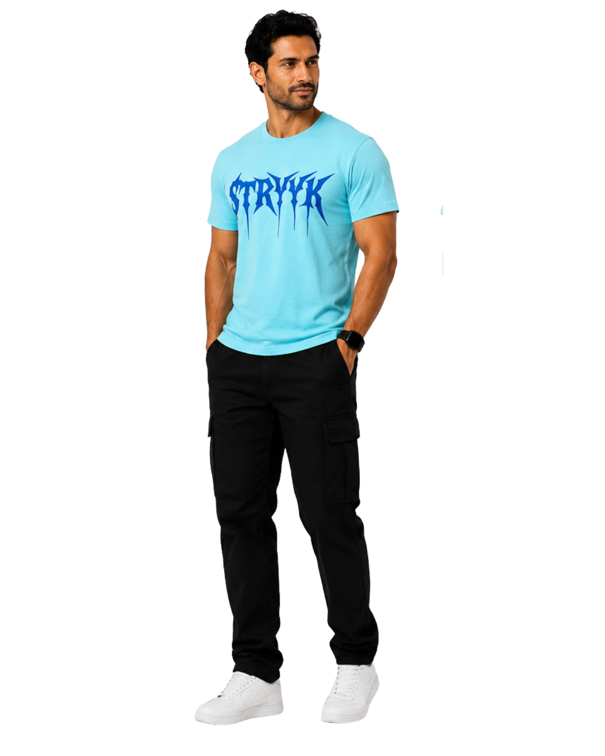 STRYYK Voltage Sky Blue Graphic T-Shirt