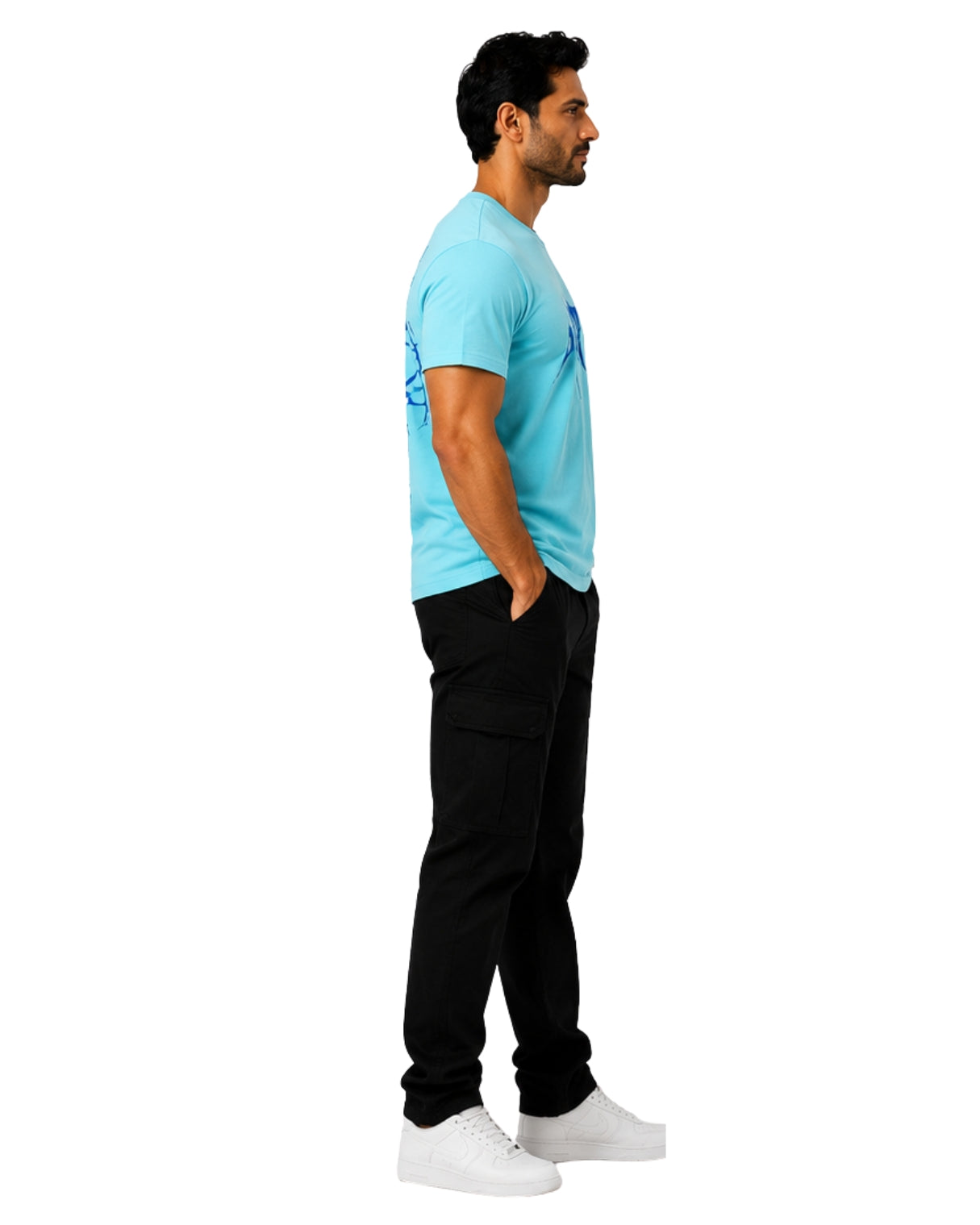 STRYYK Voltage Sky Blue Graphic T-Shirt