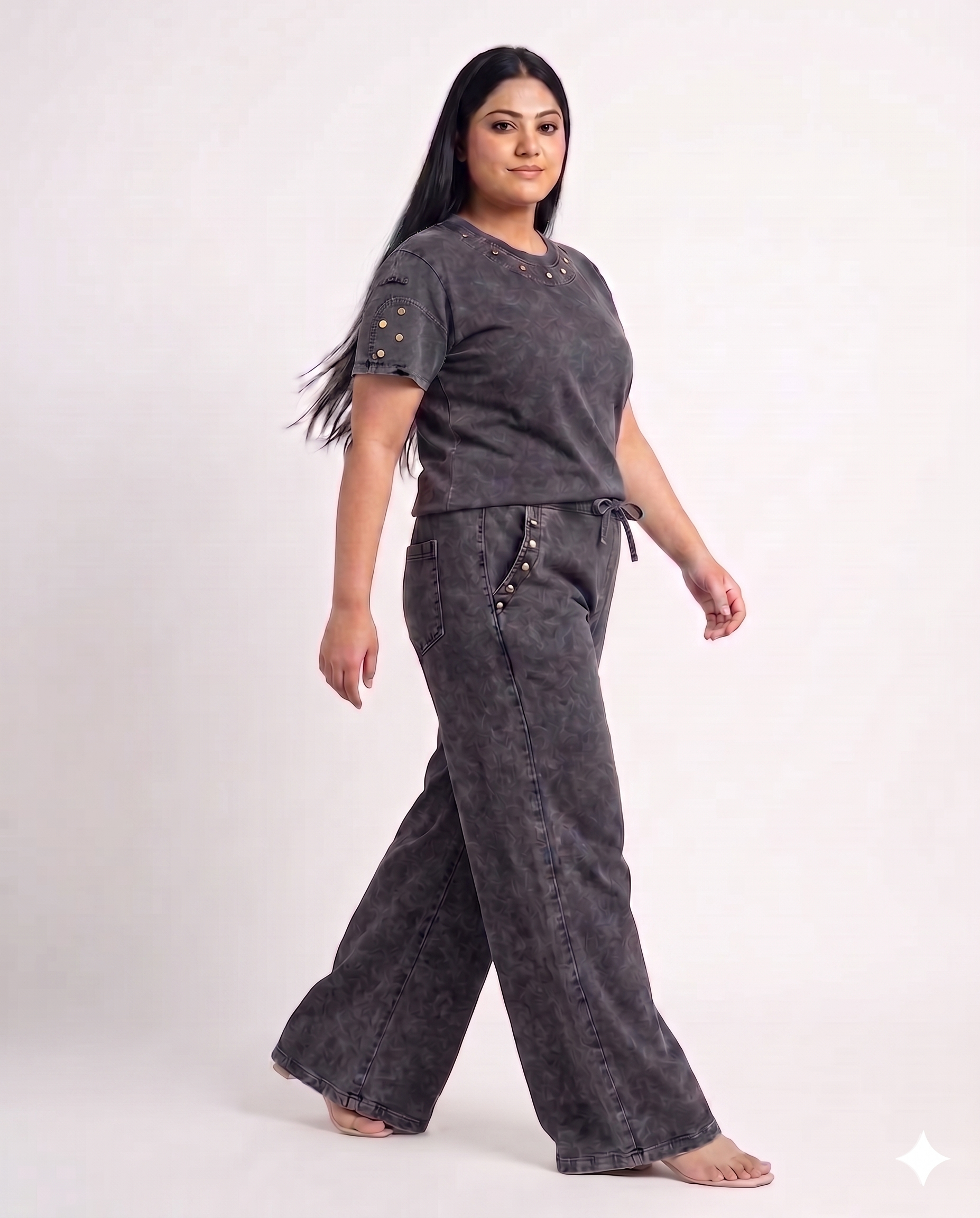 STRYYK Eclipse Acid Wash Coord Set – Washed Black