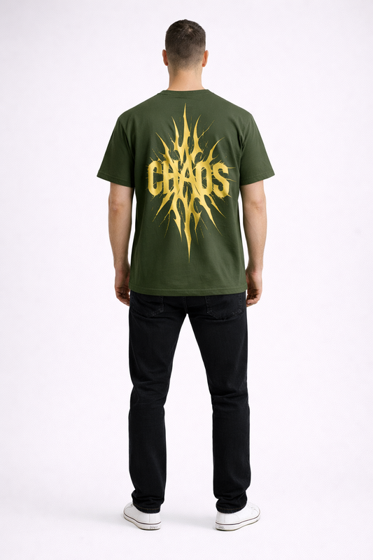 STRYYK Chaos Core Olive Green T-Shirt