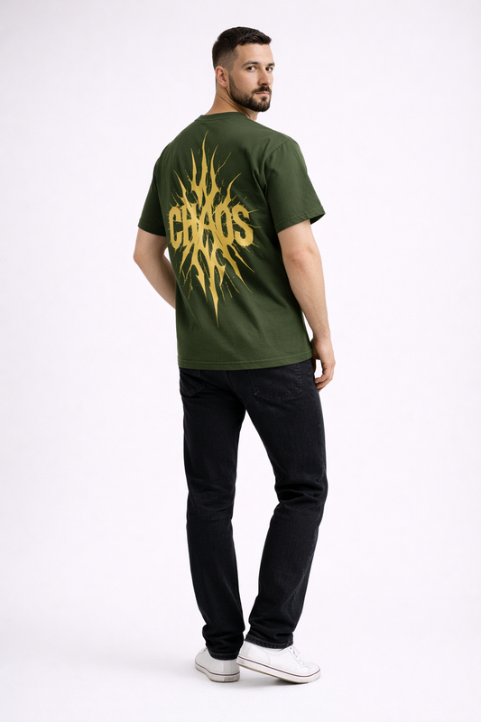 STRYYK Chaos Core Olive Green T-Shirt