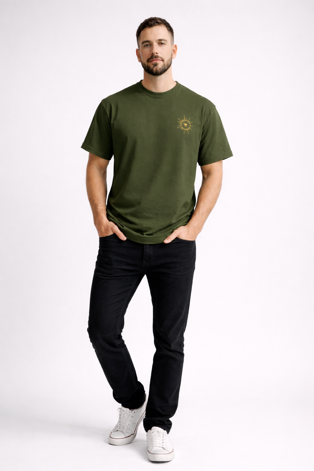 STRYYK Chaos Core Olive Green T-Shirt