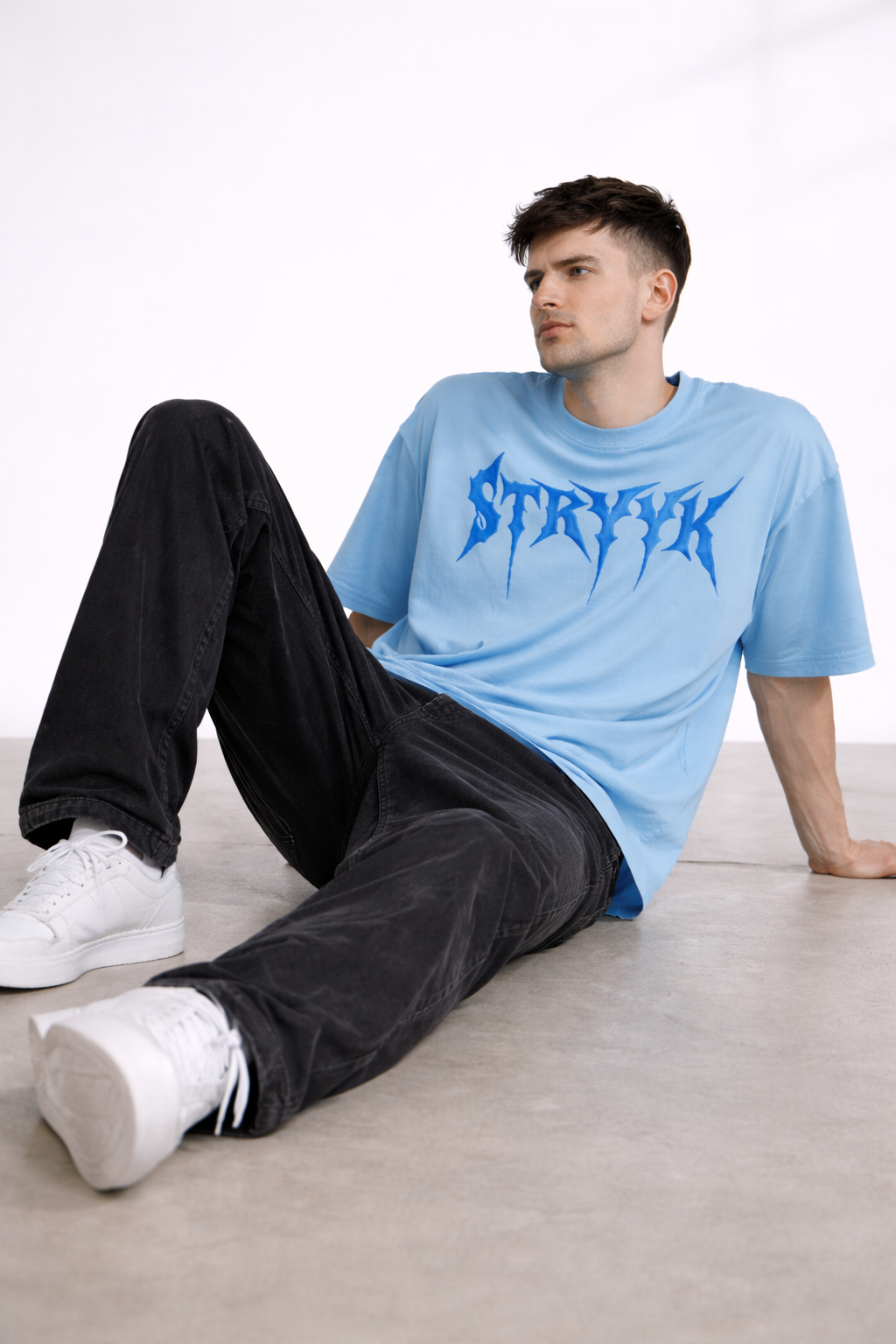 STRYYK Voltage Sky Blue Graphic T-Shirt
